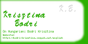 krisztina bodri business card